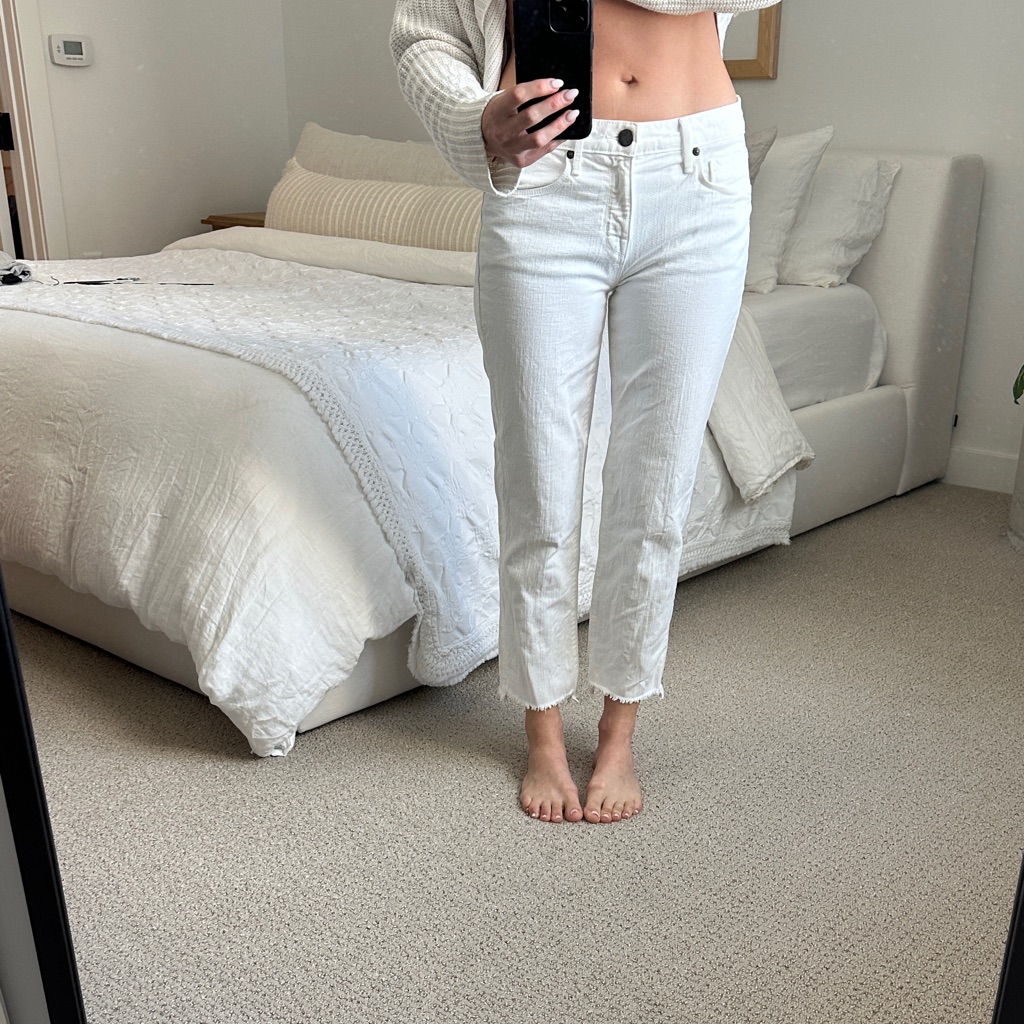 Parker Smith White Ankle Jeans